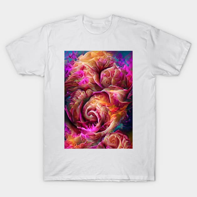 Rose Fractal T-Shirt by Dturner29